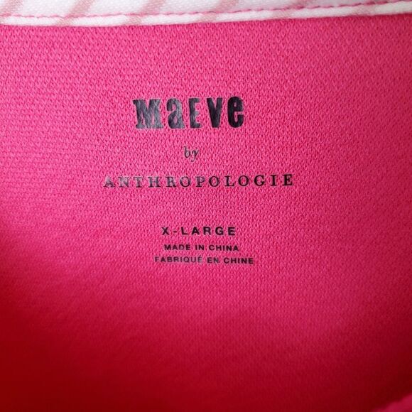 Maeve by Anthropologie Hot Pink Smocked Waist Pullover Top XL - Picture 8 of 10